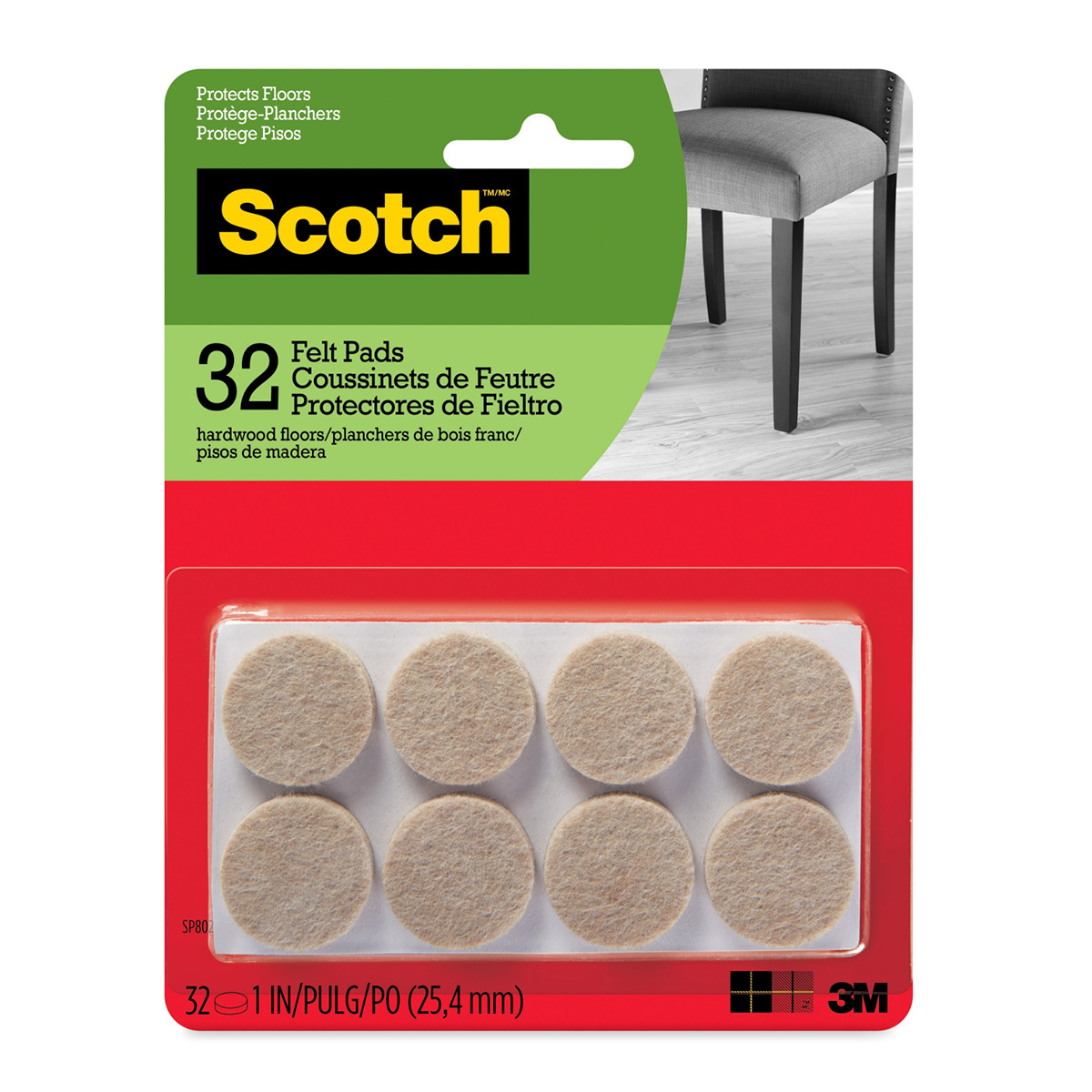PROTECCION PARA SUPERFICES SCOTCH 32U (1 , BEIGE, REDONDOS)