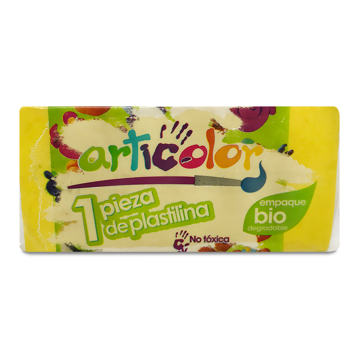 PLASTILINA MARQUETA AMARILLA 180G