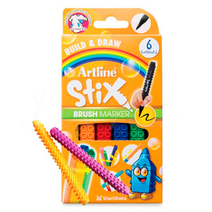 ESTUCHE MARCADOR ARTLINE STIX 6U (PUNTA PINCEL)