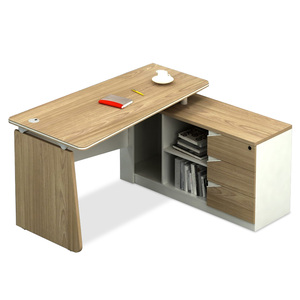 ESCRITORIO GERENCIAL EN L DE MADERA CLARA ESCRITORIO GERENCIAL EN L DE MADERA CLARA