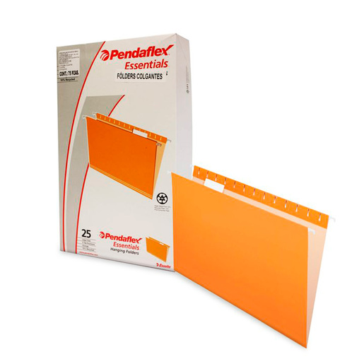 FOLDER COLGANTE PENDAFLEX OFICIO NARANJA 25 U