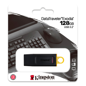 KINGSTON 128GB USB 3.0 DTX EXODIA BLANCO/AMARILLO KINGSTON 128GB USB 3.0 DTX EXODIA BLANCO/AMARILLO