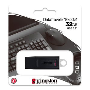 KINGSTON 32GB USB3.2 GEN 1 EXODIA NEGRO/BLANCO KINGSTON 32GB USB3.2 GEN 1 EXODIA NEGRO/BLANCO