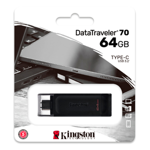KINGSTON 64GB USB-C 3.2 FLASH DARA TRAVELER 70 KINGSTON 64GB USB-C 3.2 FLASH DARA TRAVELER 70