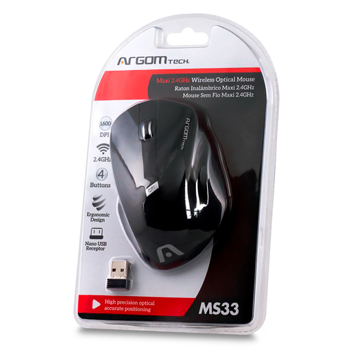 MOUSES MAXI INALAMBRICO NEGRO