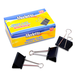 SUJETA DOCUMENTOS MERLETTO 51MM 12U SUJETA DOCUMENTOS MERLETTO 51MM 12U