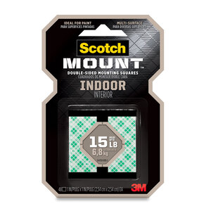 CUADRADOS DE MONTAJE SCOTCH 1X1P 48U (INTERIORES, HASTA 6.8KG) CUADRADOS DE MONTAJE SCOTCH 1X1P 48U (INTERIORES, HASTA 6.8KG)