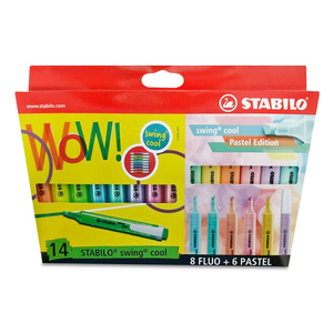 RESALTADOR STABILO SWING COOL 14U (8 NEON + 6 PASTEL) RESALTADOR STABILO SWING COOL 14U (8 NEON + 6 PASTEL)