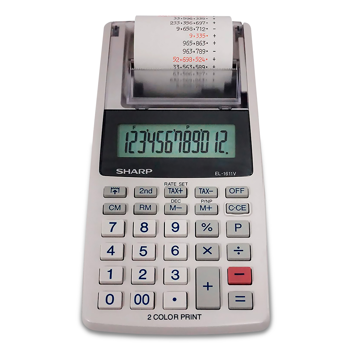 SUMADORA SHARP PORTATIL CON IMPRESORA EL-1611V