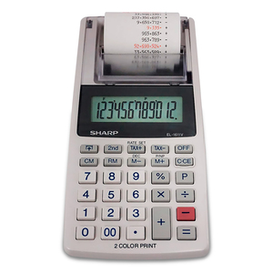 SUMADORA SHARP PORTATIL CON IMPRESORA EL-1611V SUMADORA SHARP PORTATIL CON IMPRESORA EL-1611V