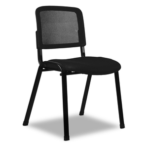 SILLA DE ESPERA MESH NEGRO