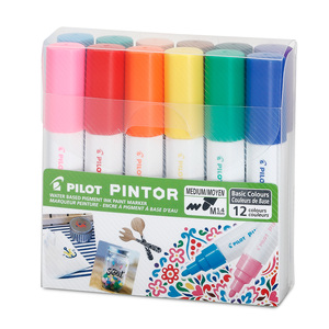MARCADOR PINTOR MEDIANO BASICOS 12U (TINTA PIGMENTADA A BASE DE AGUA) MARCADOR PINTOR MEDIANO BASICOS 12U (TINTA PIGMENTADA A BASE DE AGUA)