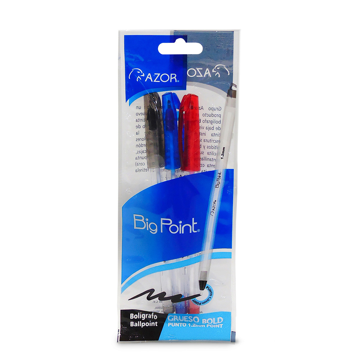 BOLIGRAFO AZOR SURTIDO 1.2MM 3U | Office Depot Guatemala