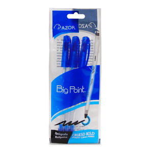 BOLIGRAFO AZOR AZUL 1.2MM 3U BOLIGRAFO AZOR AZUL 1.2MM 3U
