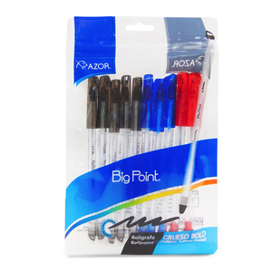 BOLIGRAFO AZOR 1.2MM 10U (5 NEGROS, 3 AZULES, 2 ROJOS) BOLIGRAFO AZOR 1.2MM 10U (5 NEGROS, 3 AZULES, 2 ROJOS)
