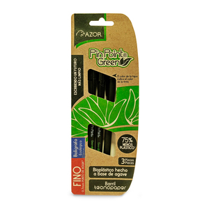 BOLIGRAFO AZOR NEGRO 0.7MM 3U (ECOLOGICO) BOLIGRAFO AZOR NEGRO 0.7MM 3U (ECOLOGICO)