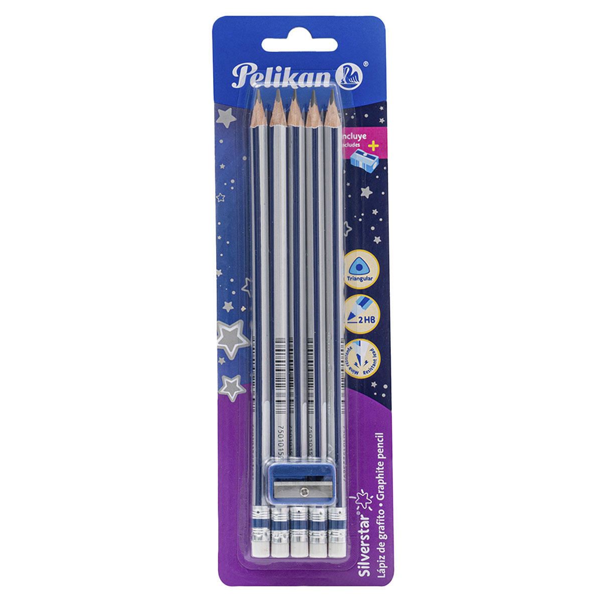 LAPIZ GRAFITO PELIKAN TRIANGULAR SILVERSTAR 5U