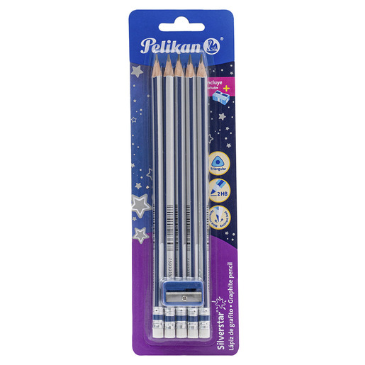 LAPIZ GRAFITO PELIKAN TRIANGULAR SILVERSTAR 5U