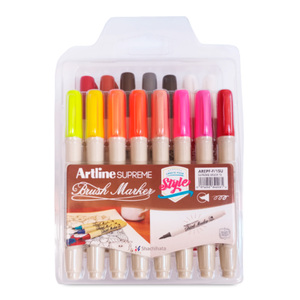 MARCADOR ARTLINE CALIDOS PUNTA PINCEL 15U MARCADOR ARTLINE CALIDOS PUNTA PINCEL 15U