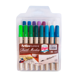 MARCADOR ARTLINE FRIOS PUNTA PINCEL 15U