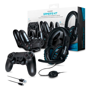 KIT DE AUDÍFONOS, DOCK DE CARGA Y CABLE PARA PS4 KIT DE AUDÍFONOS, DOCK DE CARGA Y CABLE PARA PS4