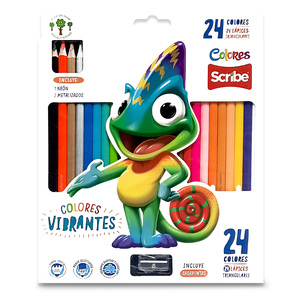 LAPICES DE COLOR SCRIBE 24U (INCLUYE SACAPUNTAS) LAPICES DE COLOR SCRIBE 24U (INCLUYE SACAPUNTAS)