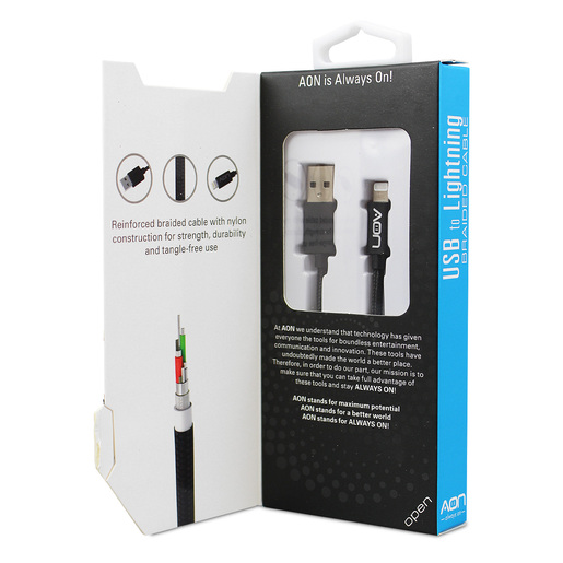 CABLE AON USB A A LIGHTNING 3MTS  AO-CB-1020
