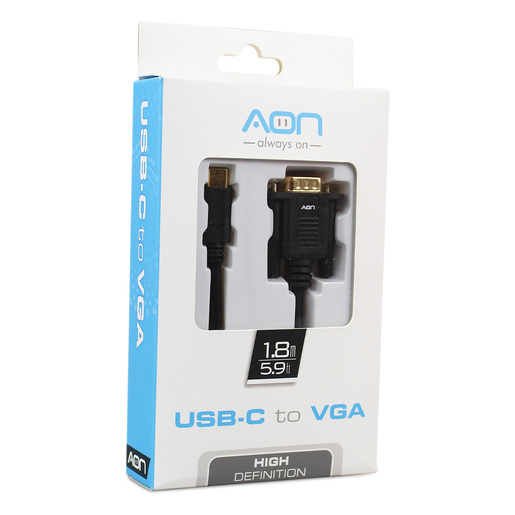 ADAPTADOR USB C A VGA MARCA AON