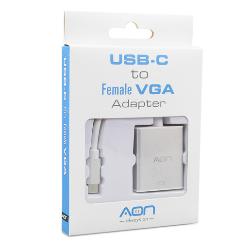 ADAPTADOR AON USB C A HEMBRA VGA AO-AD-1004