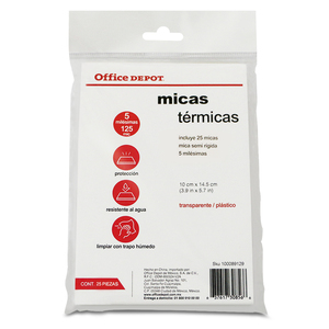 MICA OFFICE DEPOT LEGAL 25U 5 MILESIMAS, SEMI RIGIDA MICA OFFICE DEPOT LEGAL 25U 5 MILESIMAS, SEMI RIGIDA