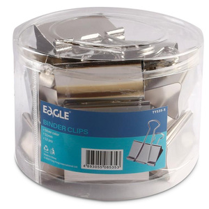 SUJETA DOCUMENTOS EAGLE 51MM PLATEADO 12U SUJETA DOCUMENTOS EAGLE 51MM PLATEADO 12U