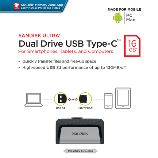 MEMORIA DUAL USB/C SANDISK SDDDC2-032G-G46 3.1