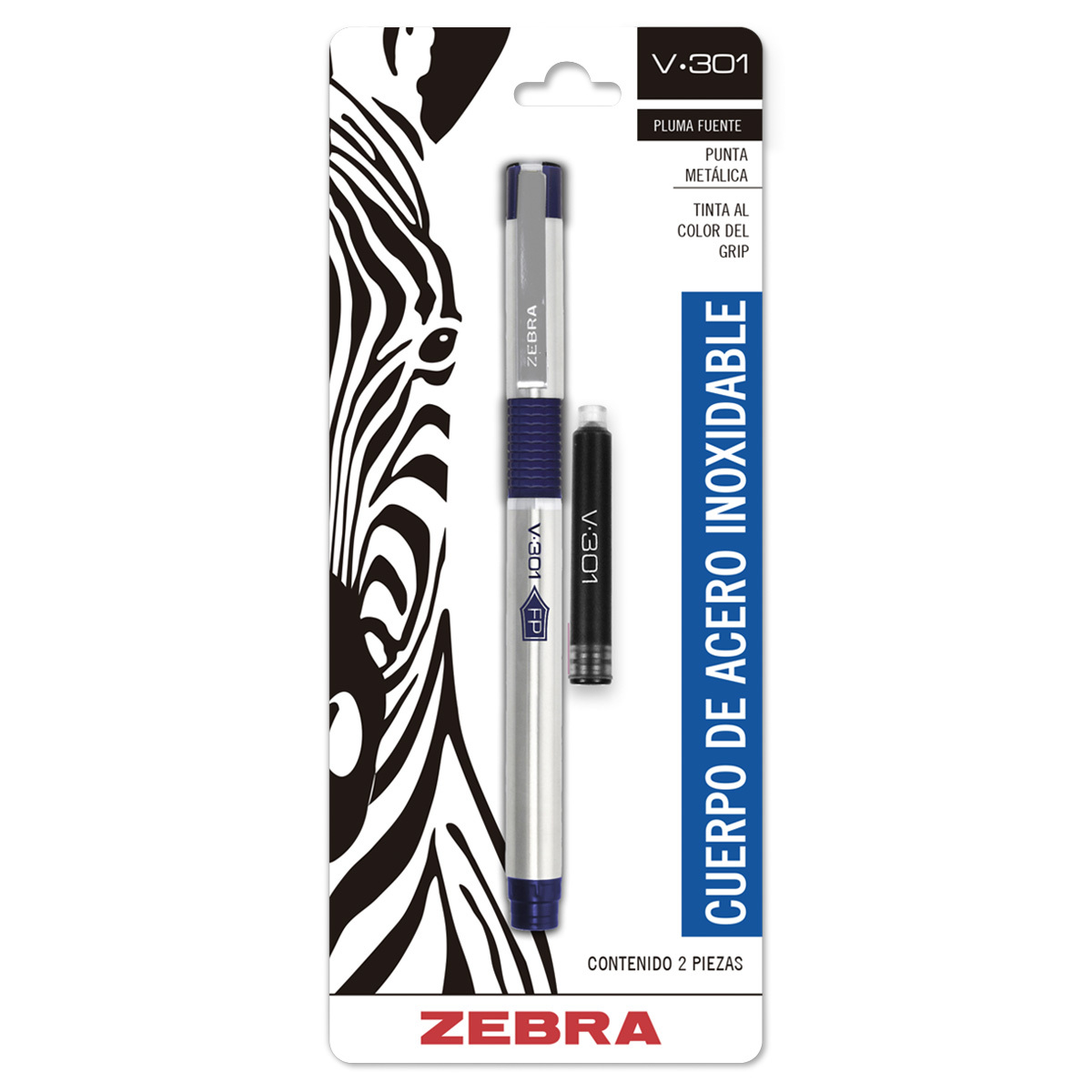 PLUMA FUENTE ZEBRA V-301 AZUL 1U