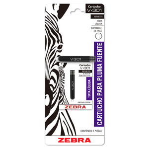 REPUESTO DE TINTA AZUL PARA PLUMA V-301 ZEBRA 5U REPUESTO DE TINTA AZUL PARA PLUMA V-301 ZEBRA 5U