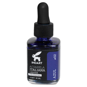 ACUARELA LIQUIDA AZUL ITALIANA INDART BOTE VIDRIO 30ML ACUARELA LIQUIDA AZUL ITALIANA INDART BOTE VIDRIO 30ML