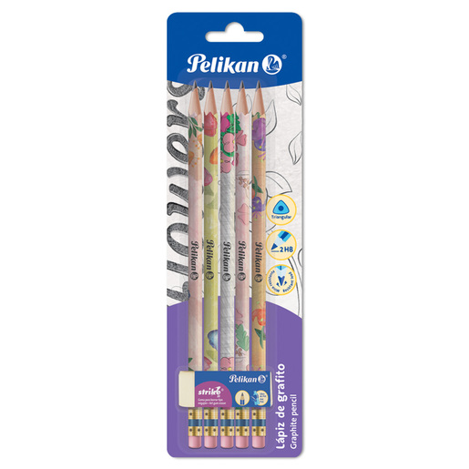 LAPIZ DE GRAFITO PELIKAN TRIANGULAR (2HB) 5U