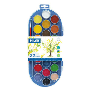 ACUARELAS MILAN 22 COLORES 30MM (ESTUCHE) ACUARELAS MILAN 22 COLORES 30MM (ESTUCHE)