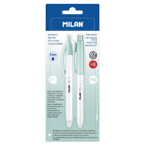 SET MILAN BOLIGRAFO + PORTAMINA CAPSULE SILVER SET MILAN BOLIGRAFO + PORTAMINA CAPSULE SILVER