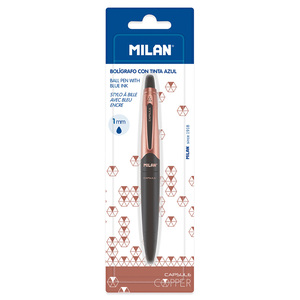 BOLIGRAFO AZUL MILAN CAPSULE COPPER NEGRO BOLIGRAFO AZUL MILAN CAPSULE COPPER NEGRO
