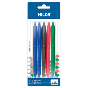 BOLIGRAFO MILAN P1 TOUCH 5U (CONTIENE: 2 AZULES, 1 BOLIGRAFO MILAN P1 TOUCH 5U (CONTIENE: 2 AZULES, 1