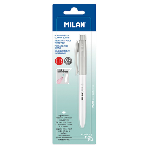 PORTAMINAS MILAN P1 GRIS  MINA 0.7MM
