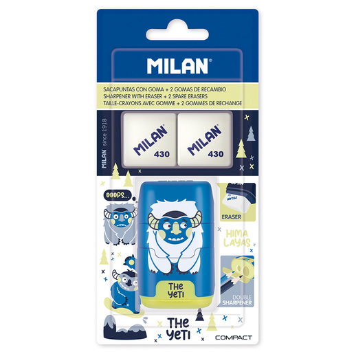 SACAPUNTA + BORRADOR MILAN THE YETI + 2 BORRADORES