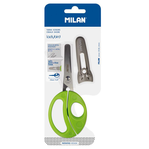 TIJERA MILAN CON FUNDA LADYBIRD