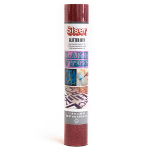 VINIL TEXTIL GLITTER ROJO SISER 36PLG VINIL TEXTIL GLITTER ROJO SISER 36PLG