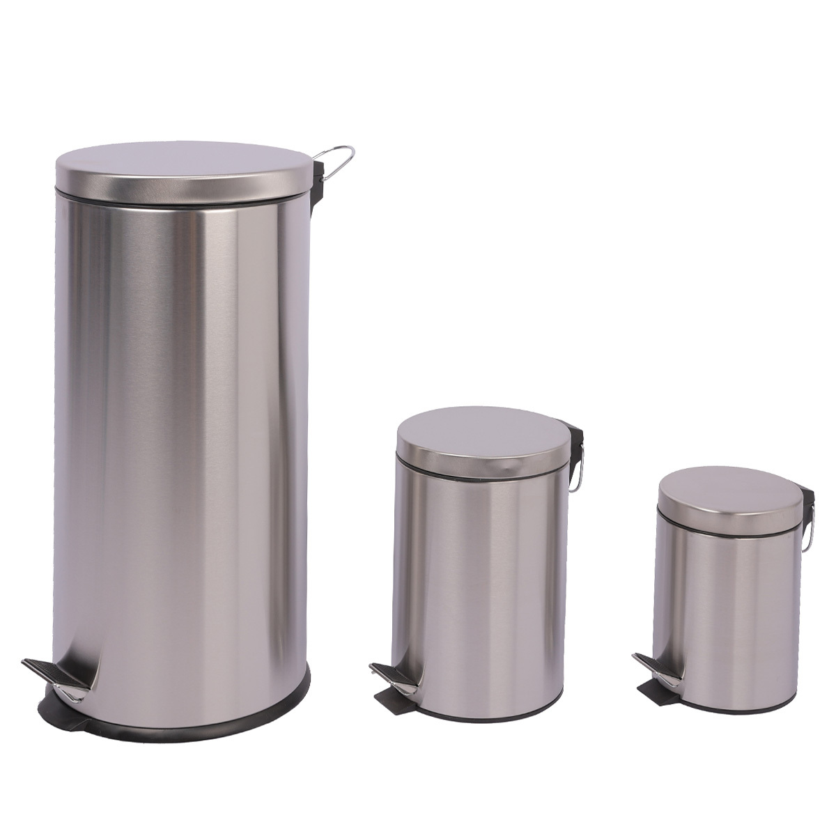 BASURERO EN SET DE 3 UNIDADES RED TOP