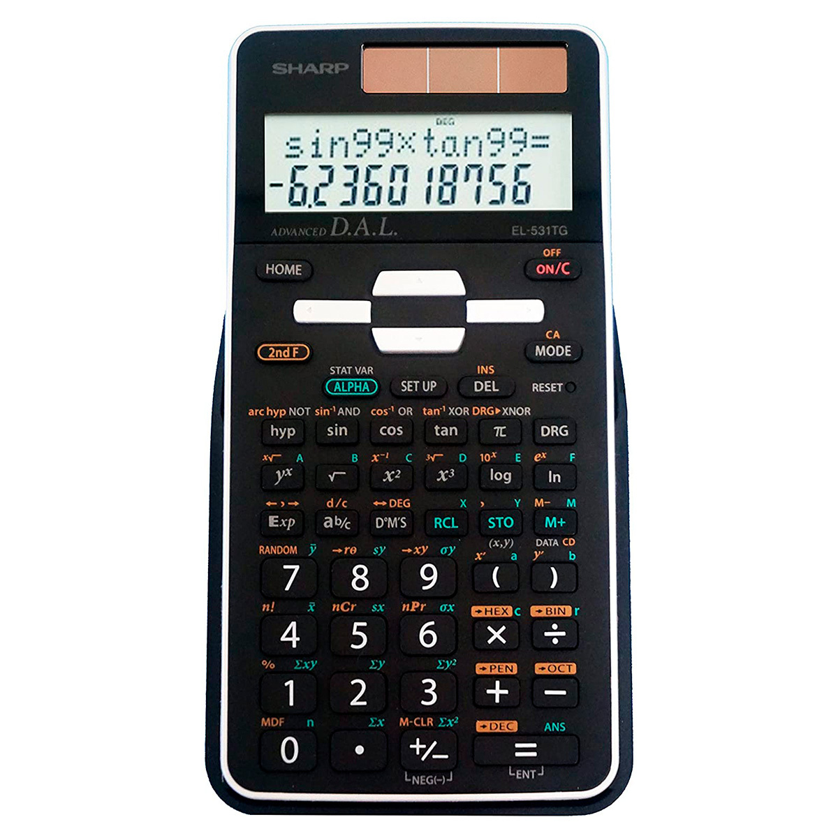 CALCULADORA SHARP CIENTIFICA, COLOR NEGRO EL-531TGBBW