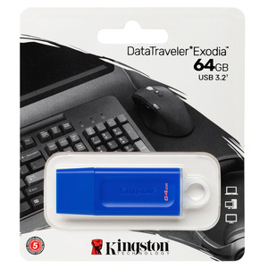 MEMORIA KINGSTON 64GB 3.2 GEN 1 USB EXODIA AZUL MEMORIA KINGSTON 64GB 3.2 GEN 1 USB EXODIA AZUL