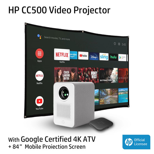 PROYECTOR HP CC500 ANDROID TV+PATALLA  