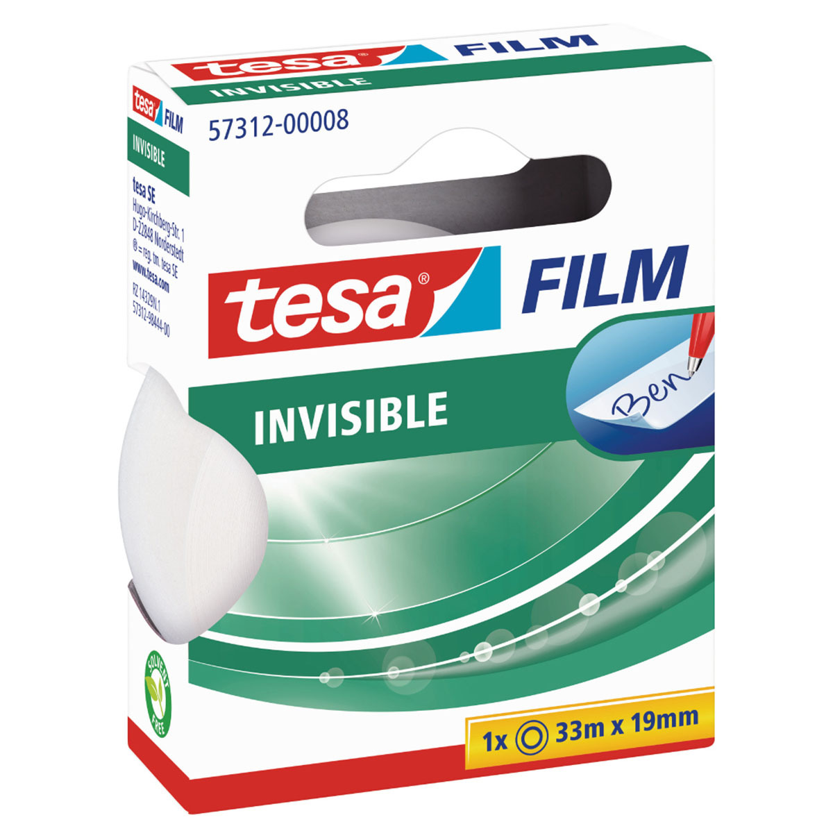CINTA ADHESIVA INVISIBLE TESA 33M X 19MM CAJA