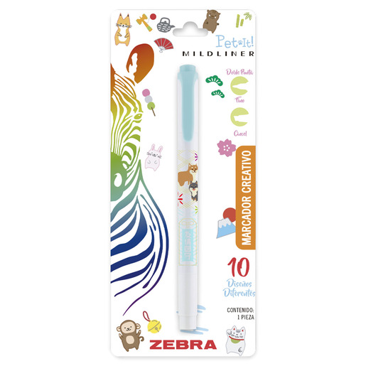 MARCADOR ZEBRA MILDLINER DOBLE PUNTA PET IT 1U (AZUL)